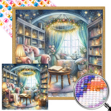 Load image into Gallery viewer, AB Diamond Painting - Full Round - Cozy Study (40*40CM)
