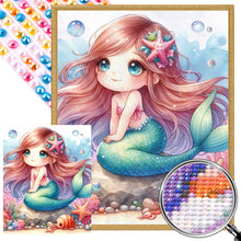 Load image into Gallery viewer, AB Diamond Painting - Full Round - Cartoon Mermaid Girl (40*50CM)
