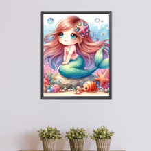 Load image into Gallery viewer, AB Diamond Painting - Full Round - Cartoon Mermaid Girl (40*50CM)
