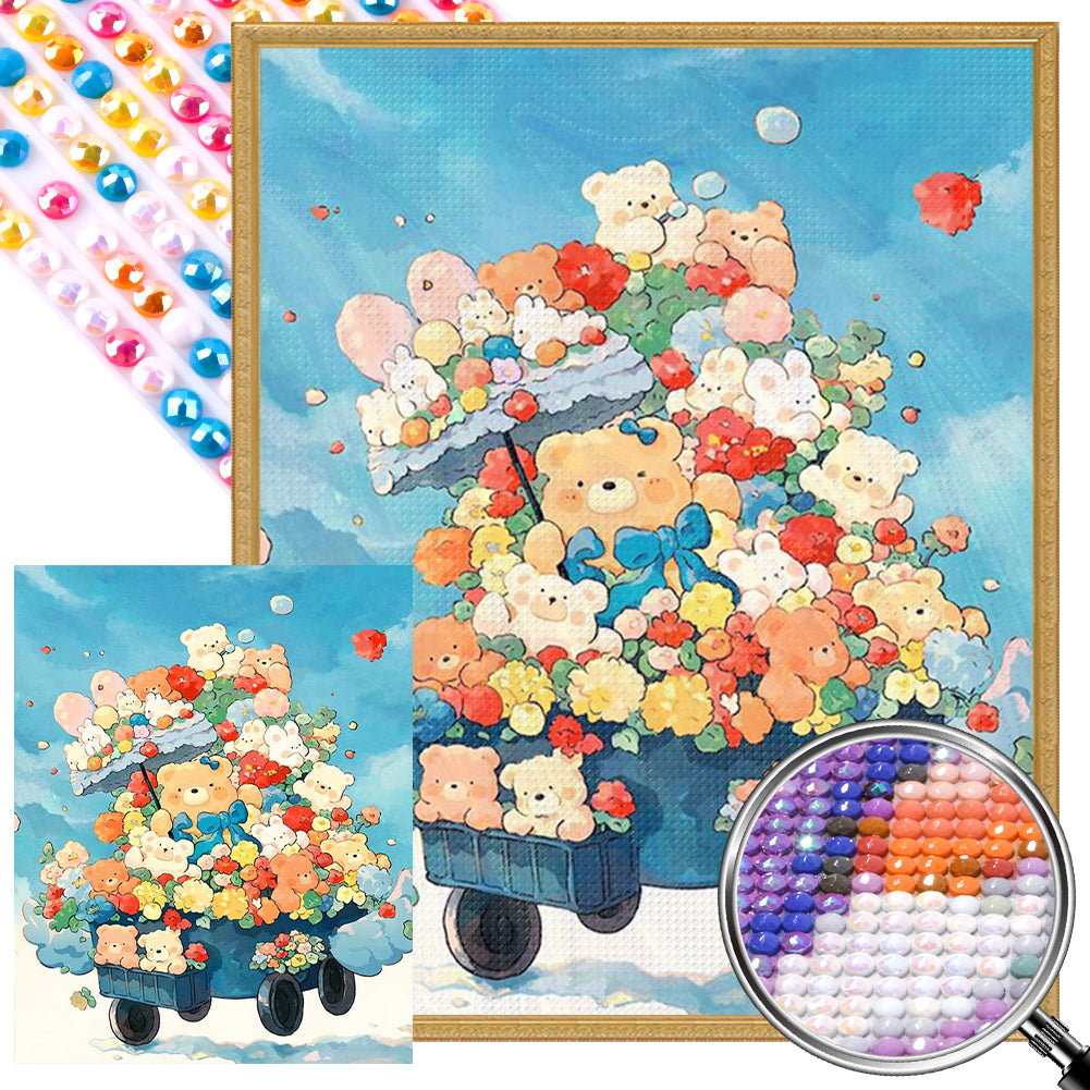 AB Diamond Painting - Full Round - Float Bear (40*50CM)