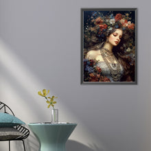 Load image into Gallery viewer, AB Diamond Painting - Full Round - Classic Flower Crown Girl (40*55CM)
