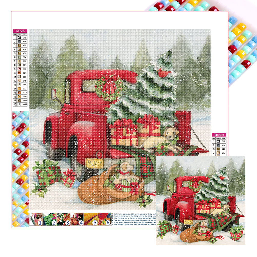 Diamond Painting - Full Square - Red Truck (40*40CM)