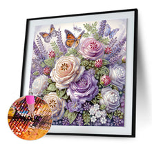 Load image into Gallery viewer, Diamond Painting - Partial Special Shaped - Butterfly rose (40*40CM)
