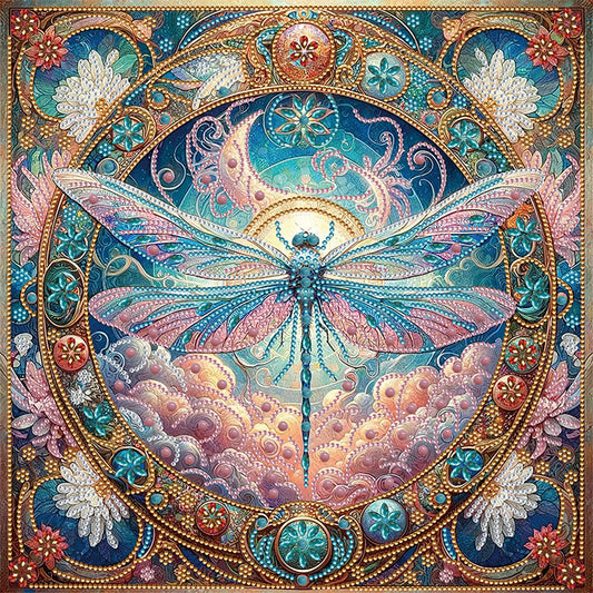Diamond Painting - Partial Special Shaped - Dragonfly (40*40CM)