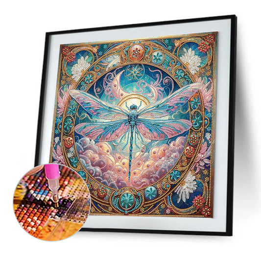 Diamond Painting - Partial Special Shaped - Dragonfly (40*40CM)