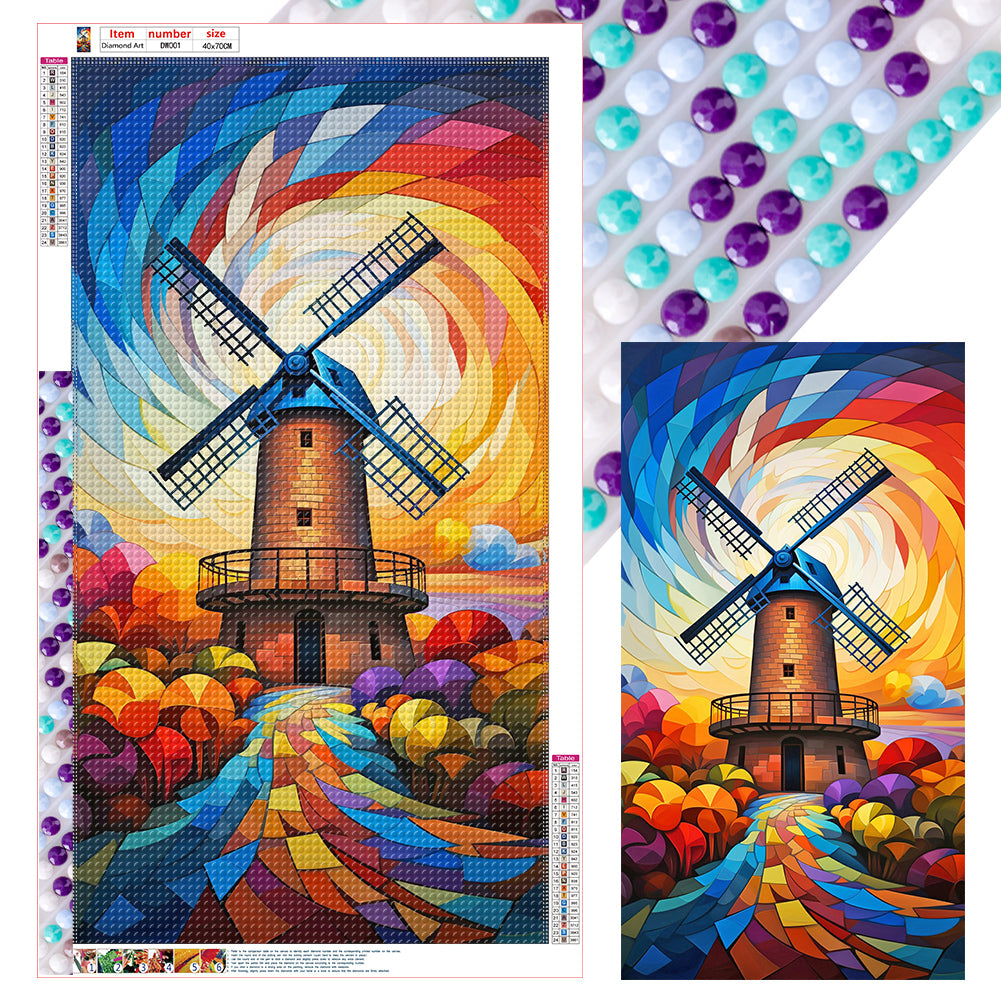 Diamond Painting - Full Round - Windmill tower (40*70CM)