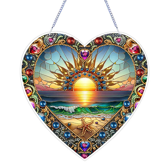 PVC Glass Special Shaped Color Pattern Diamond Painting Hanging Suncatcher