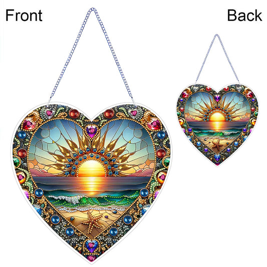 PVC Glass Special Shaped Color Pattern Diamond Painting Hanging Suncatcher