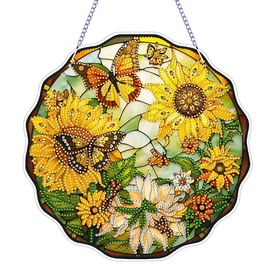 PVC Glass Special Shaped Color Pattern Diamond Painting Hanging Suncatcher