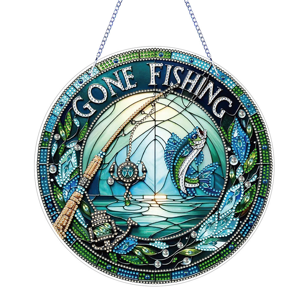 PVC Glass Special Shaped Color Pattern Diamond Painting Hanging Suncatcher