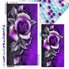 Load image into Gallery viewer, Diamond Painting - Full Round - Purple rose (45*85CM)
