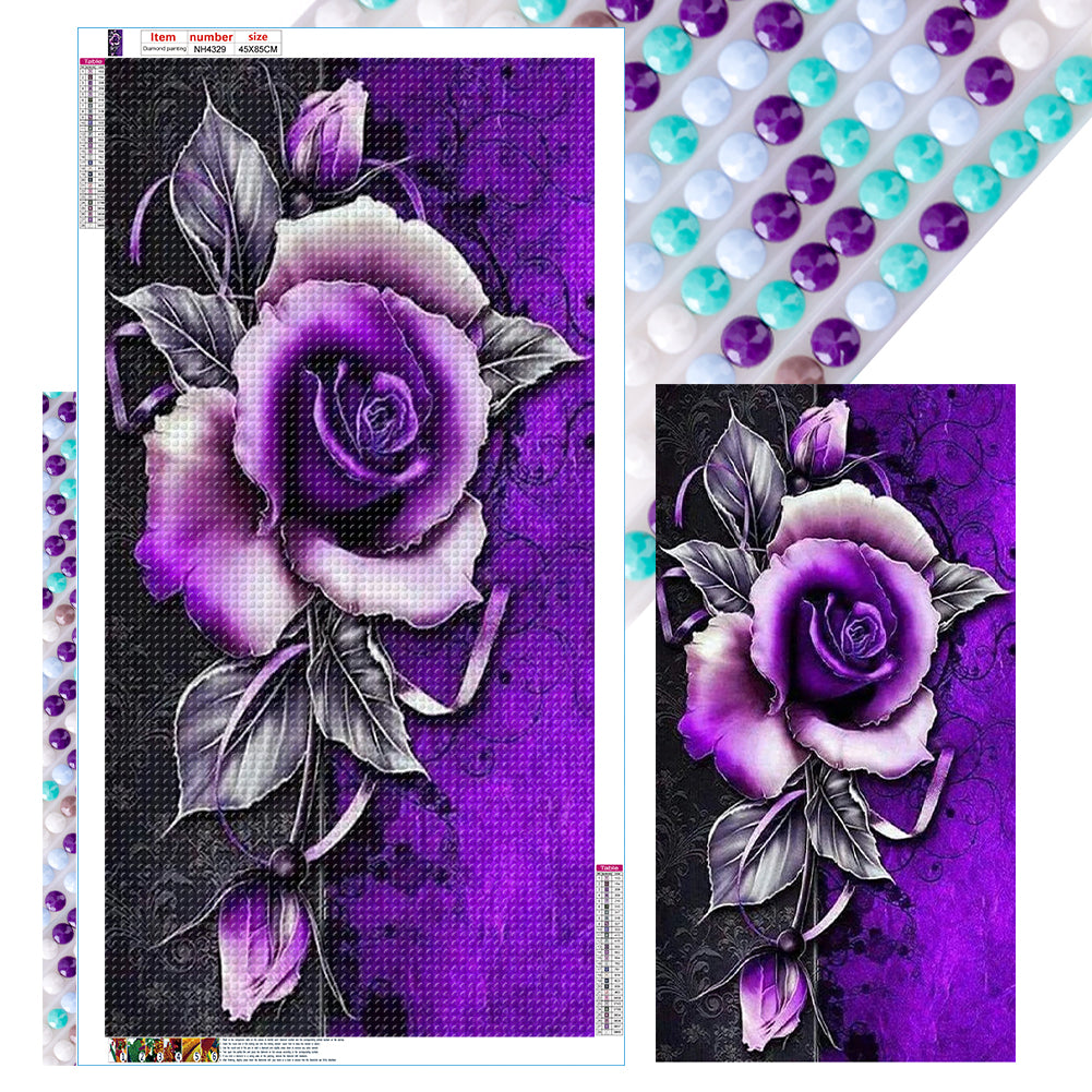 Diamond Painting - Full Round - Purple rose (45*85CM)