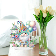 Load image into Gallery viewer, Acrylic Special Shaped Gnome Diamond Painting Desktop Ornaments Kit for Beginner
