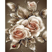 Load image into Gallery viewer, 6pcs Round Diamond Painting Set - Flower butterfly (30*40CM)
