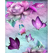 Load image into Gallery viewer, 6pcs Round Diamond Painting Set - Flower butterfly (30*40CM)
