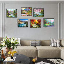 Load image into Gallery viewer, 6pcs Round Diamond Painting Set - Beautiful scenery (40*30CM)
