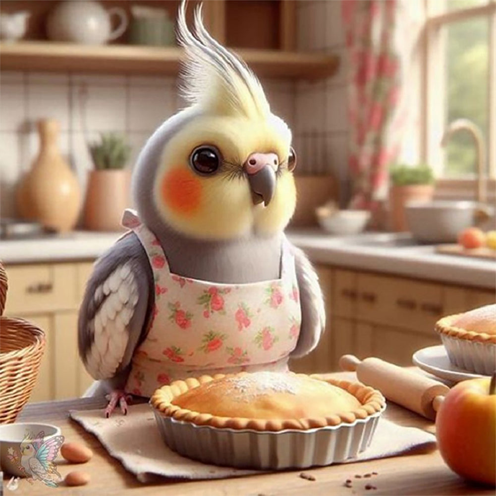 Diamond Painting - Full Round - Yellow parrot (30*30CM)