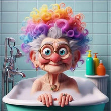 Load image into Gallery viewer, Diamond Painting - Full Round - Funny old lady (30*30CM)
