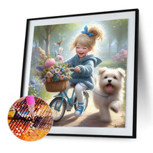 Load image into Gallery viewer, Diamond Painting - Full Round - Cute pet girl (30*30CM)

