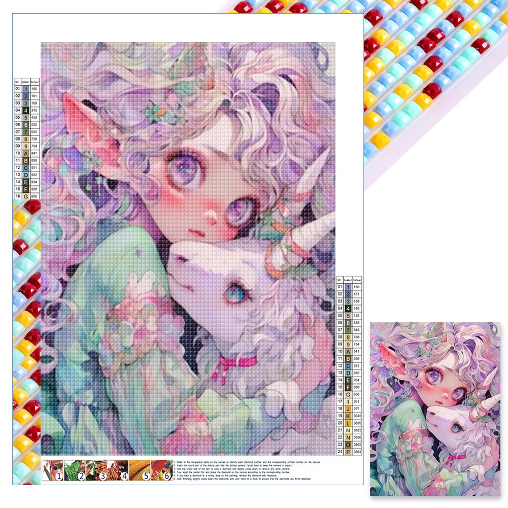 Diamond Painting - Full Square - Pet girl (30*40CM)