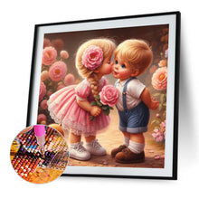 Load image into Gallery viewer, Diamond Painting - Full Round - Kissing boy and girl (40*40CM)
