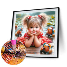 Load image into Gallery viewer, Diamond Painting - Full Square - Girl in red dress (40*40CM)
