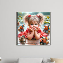 Load image into Gallery viewer, Diamond Painting - Full Square - Girl in red dress (40*40CM)
