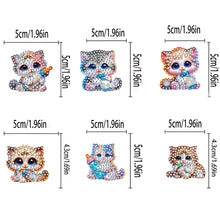 Load image into Gallery viewer, 6Pcs Cat Acrylic Diamond Painting Self Adhesive Clips for Poster Photo Light
