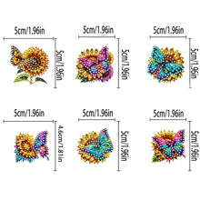 Load image into Gallery viewer, 6Pcs Sunflower Buttefly Acrylic Diamond Art Wall Clips for Poster Photo Light
