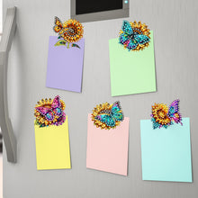 Load image into Gallery viewer, 6Pcs Sunflower Buttefly Acrylic Diamond Art Wall Clips for Poster Photo Light
