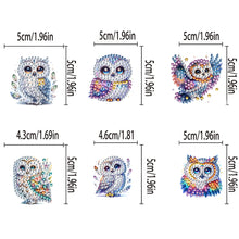 Load image into Gallery viewer, 6Pcs Owl Acrylic Diamond Painting Self Adhesive Clips for Poster Photo Light
