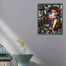 Load image into Gallery viewer, AB Diamond Painting - Full Round - Flower room girl (40*50CM)
