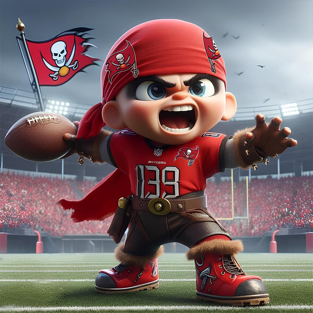 Diamond Painting - Full Round - Tampa Bay Buccaneers Football (30*30CM)