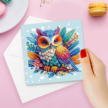 Load image into Gallery viewer, 6Pcs Animal Flower DIY Diamond Painting Greeting Card 5D Drill Painting Card Kit
