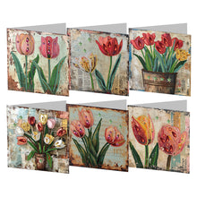 Load image into Gallery viewer, 6Pcs Animal Flower DIY Diamond Painting Greeting Card 5D Drill Painting Card Kit
