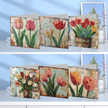 Load image into Gallery viewer, 6Pcs Animal Flower DIY Diamond Painting Greeting Card 5D Drill Painting Card Kit

