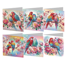 Load image into Gallery viewer, 6Pcs Animal Flower DIY Diamond Painting Greeting Card 5D Drill Painting Card Kit
