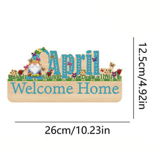 Load image into Gallery viewer, Wooden Calendar Rhinestone Painting Keychain Hanger Diamond Art Craft Wall Hooks
