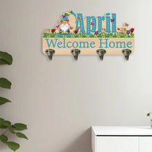 Load image into Gallery viewer, Wooden Calendar Rhinestone Painting Keychain Hanger Diamond Art Craft Wall Hooks
