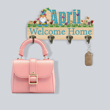 Load image into Gallery viewer, Wooden Calendar Rhinestone Painting Keychain Hanger Diamond Art Craft Wall Hooks
