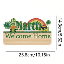 Load image into Gallery viewer, Wooden Calendar Rhinestone Painting Keychain Hanger Diamond Art Craft Wall Hooks
