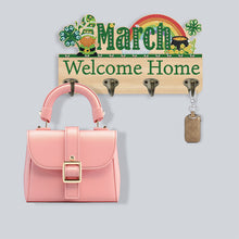 Load image into Gallery viewer, Wooden Calendar Rhinestone Painting Keychain Hanger Diamond Art Craft Wall Hooks
