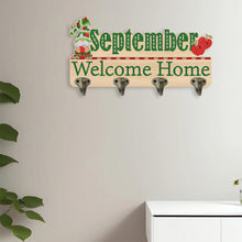 Load image into Gallery viewer, Wooden Calendar Rhinestone Painting Keychain Hanger Diamond Art Craft Wall Hooks
