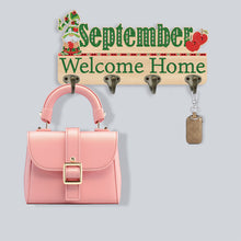 Load image into Gallery viewer, Wooden Calendar Rhinestone Painting Keychain Hanger Diamond Art Craft Wall Hooks
