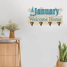 Load image into Gallery viewer, Wooden Calendar Rhinestone Painting Keychain Hanger Diamond Art Craft Wall Hooks
