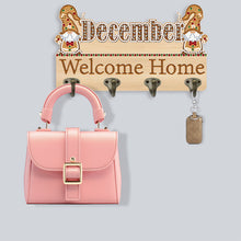 Load image into Gallery viewer, Wooden Calendar Rhinestone Painting Keychain Hanger Diamond Art Craft Wall Hooks
