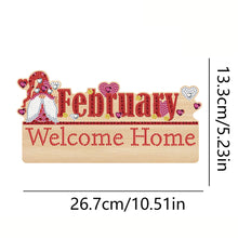 Load image into Gallery viewer, Wooden Calendar Rhinestone Painting Keychain Hanger Diamond Art Craft Wall Hooks
