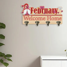 Load image into Gallery viewer, Wooden Calendar Rhinestone Painting Keychain Hanger Diamond Art Craft Wall Hooks
