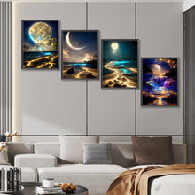 Load image into Gallery viewer, 4pcs Round Diamond Painting Set - Moonlight (30*40CM)
