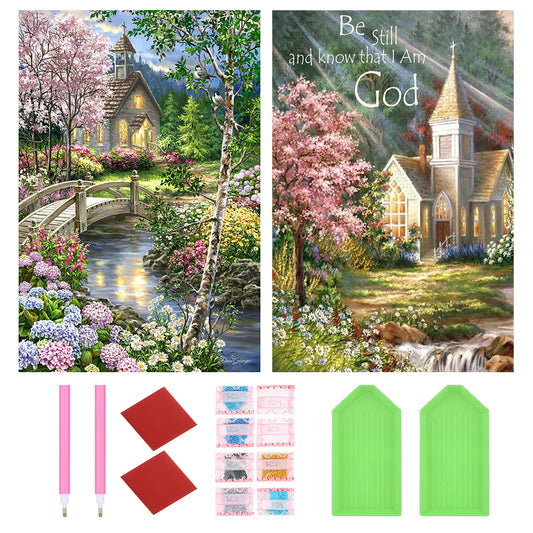 2pcs Round Diamond Painting Set - Resin (40*60CM)